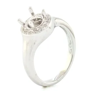 14K W Gold 0.15cttw H/SI1 Diamond Mounting