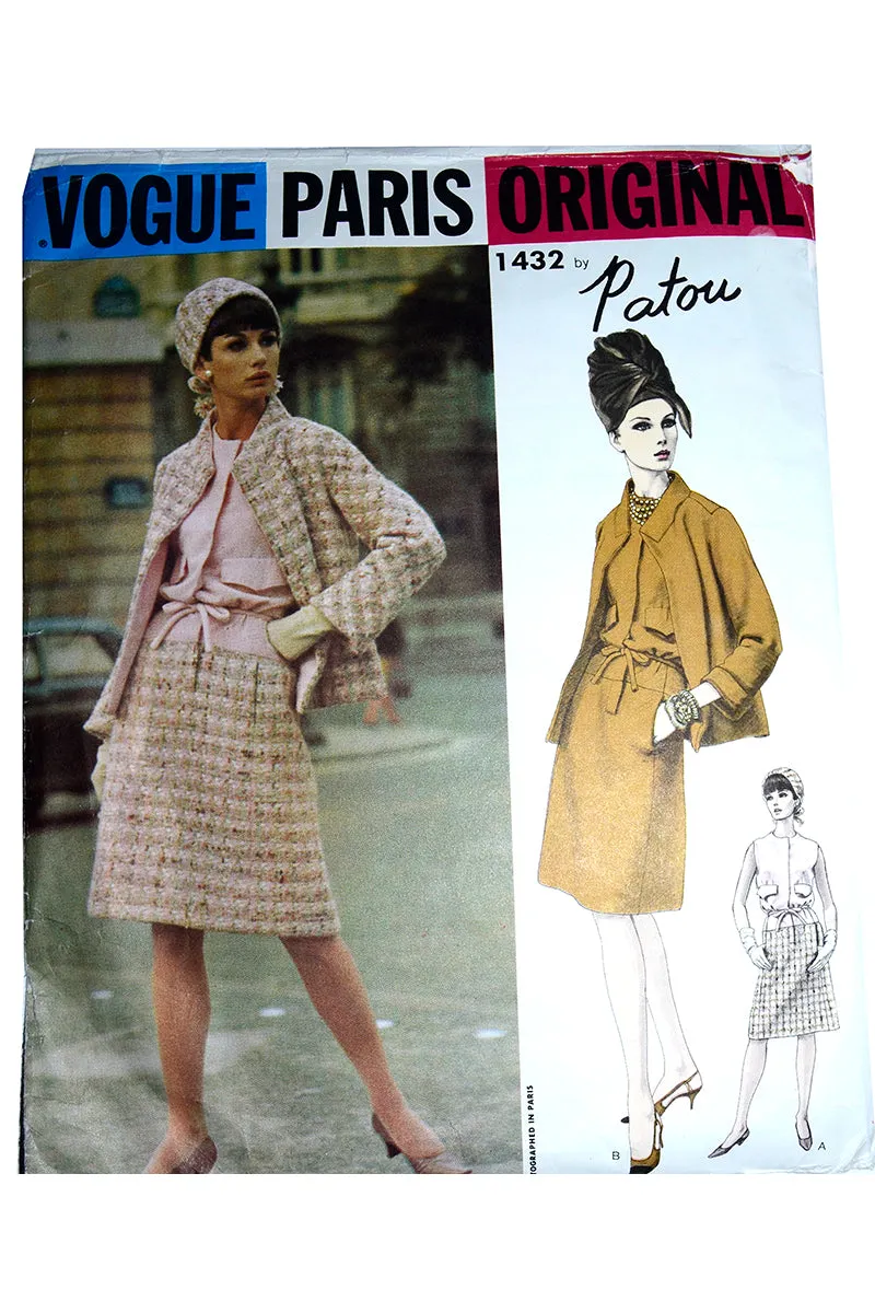 1960s Vogue Paris Original Jean Patou Pattern for Dress & Jacket