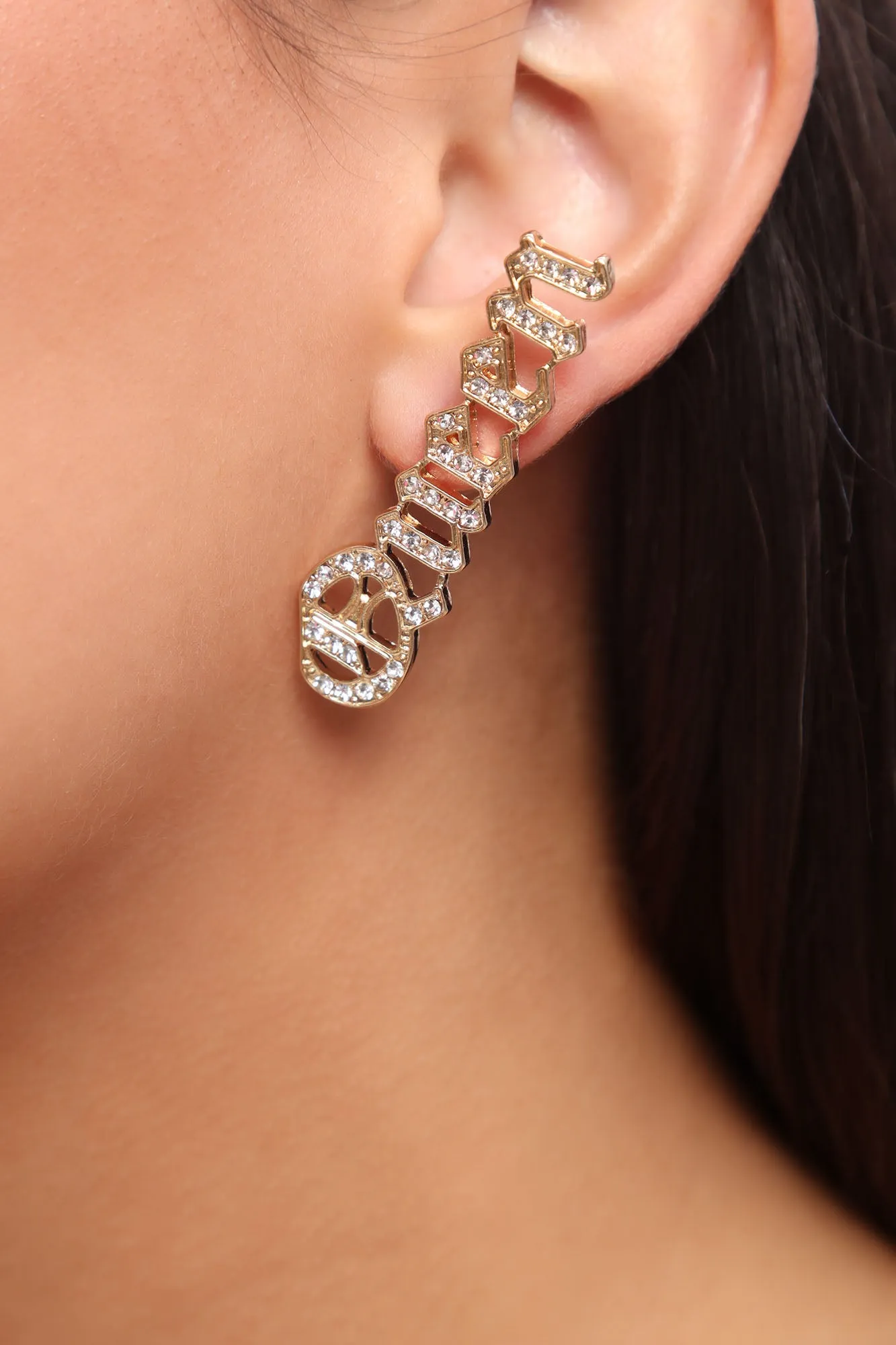 A Bad Bitch Stud Earrings - Gold