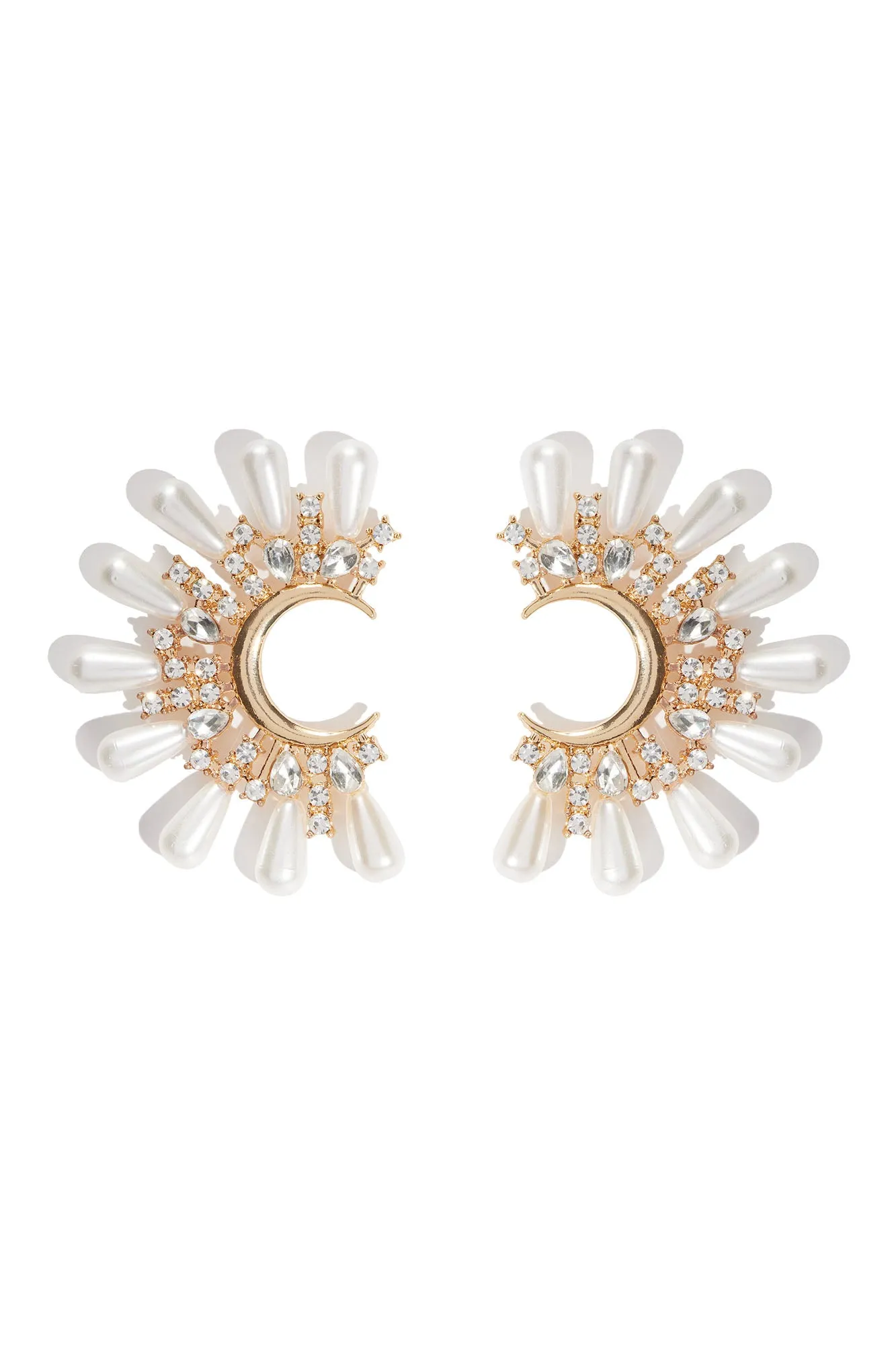 A Golden Light Earrings - White/Gold