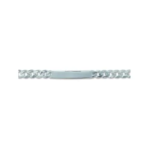 Acotis Silver Id Bracelet Men's Curb Pave G2478