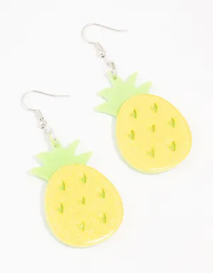 Acrylic Pineapple Drop Earrings