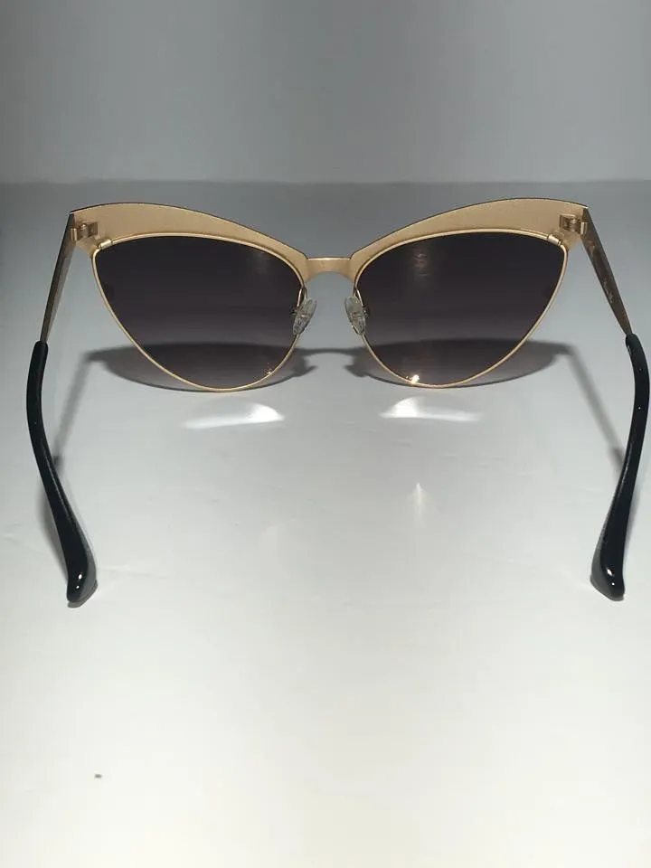 Agent Provocateur by Linda Farrow - Gold and Black Cat Eye Sunglasses