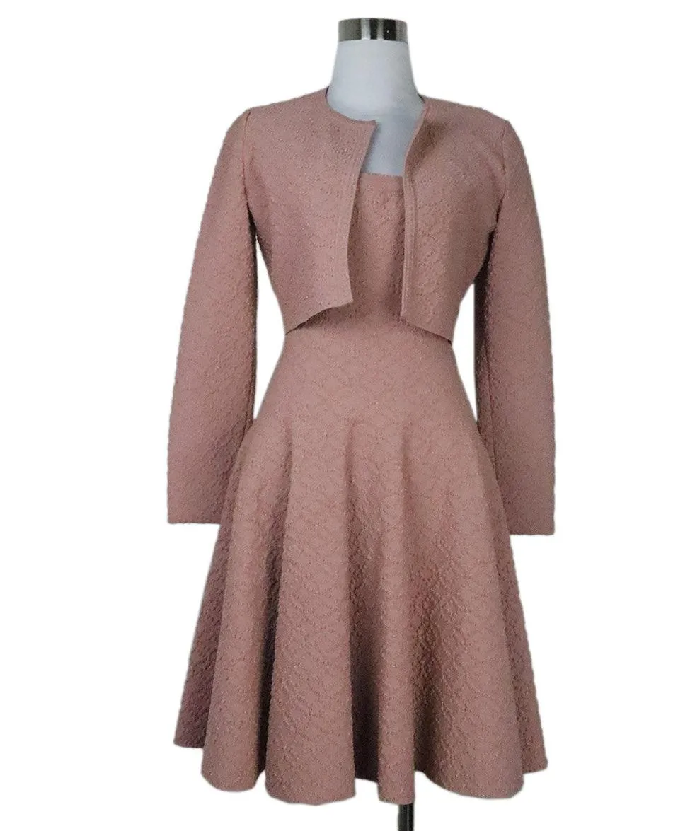 Alaia Mauve & Gold Textured Dress Set sz 4