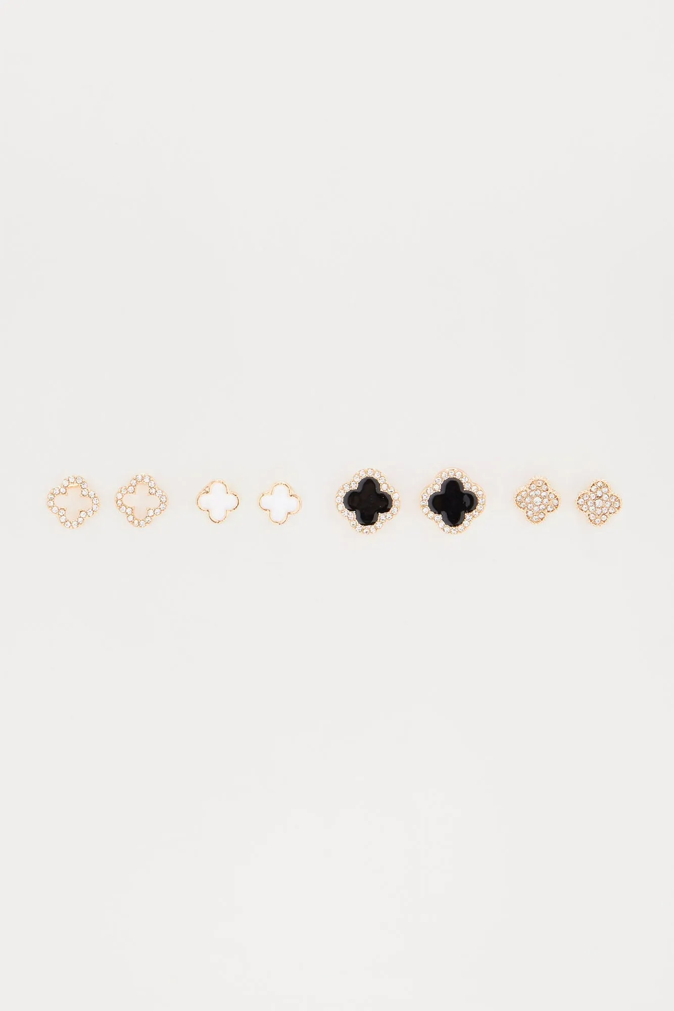 Alix 4 Piece Earring Set - Gold/combo