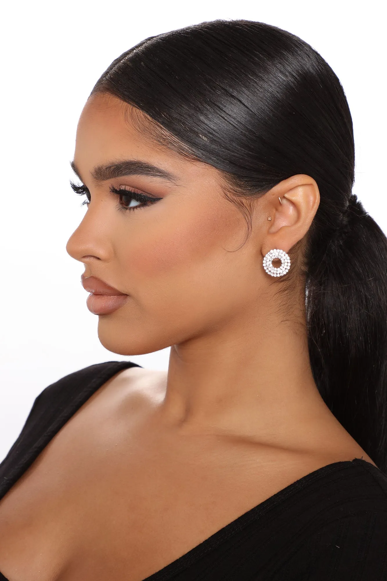 All About The Sparkle Stud Earrings - Silver