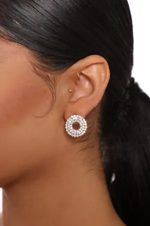 All About The Sparkle Stud Earrings - Silver