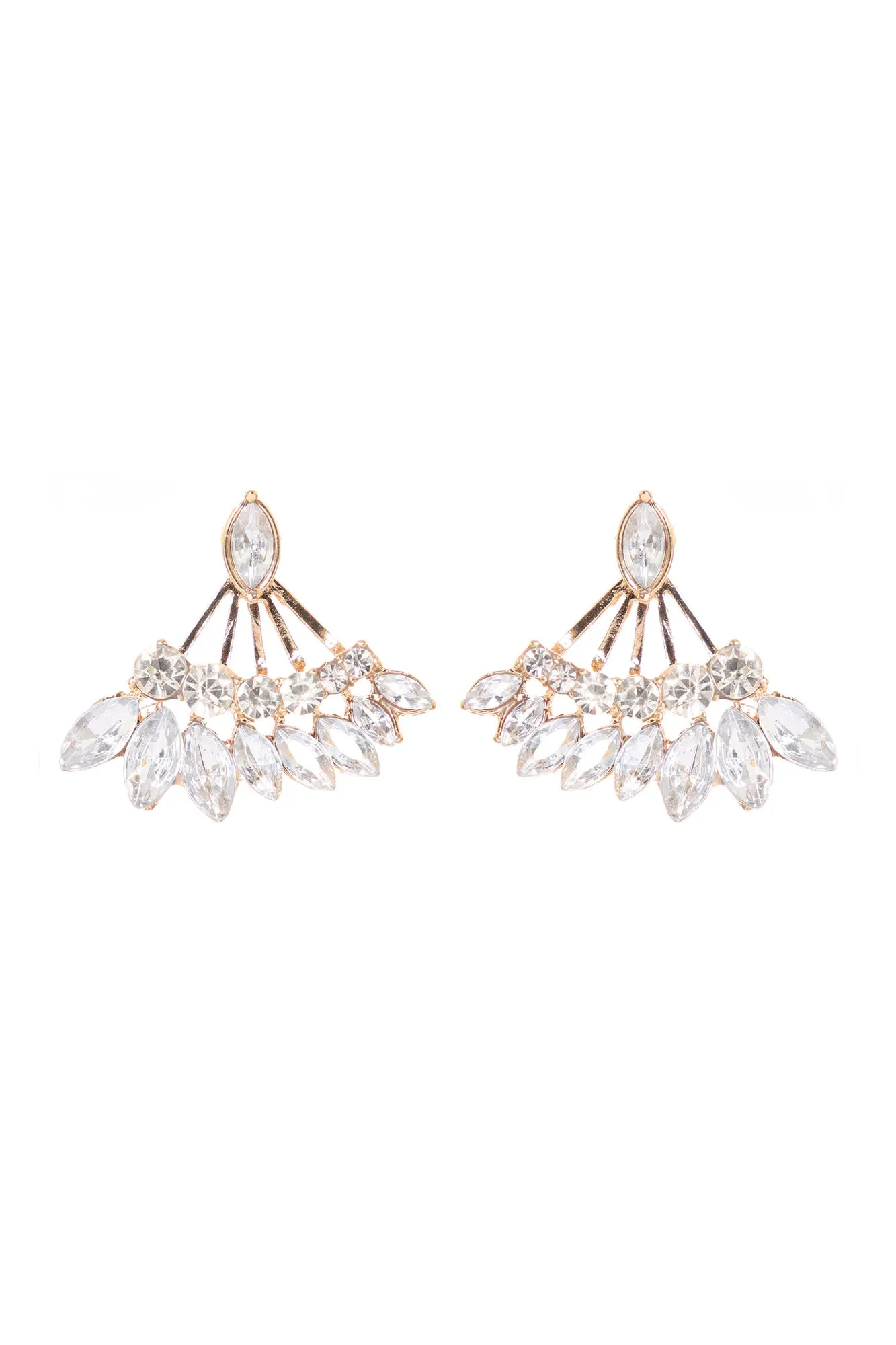 All The Glitz Stud Earrings - Gold