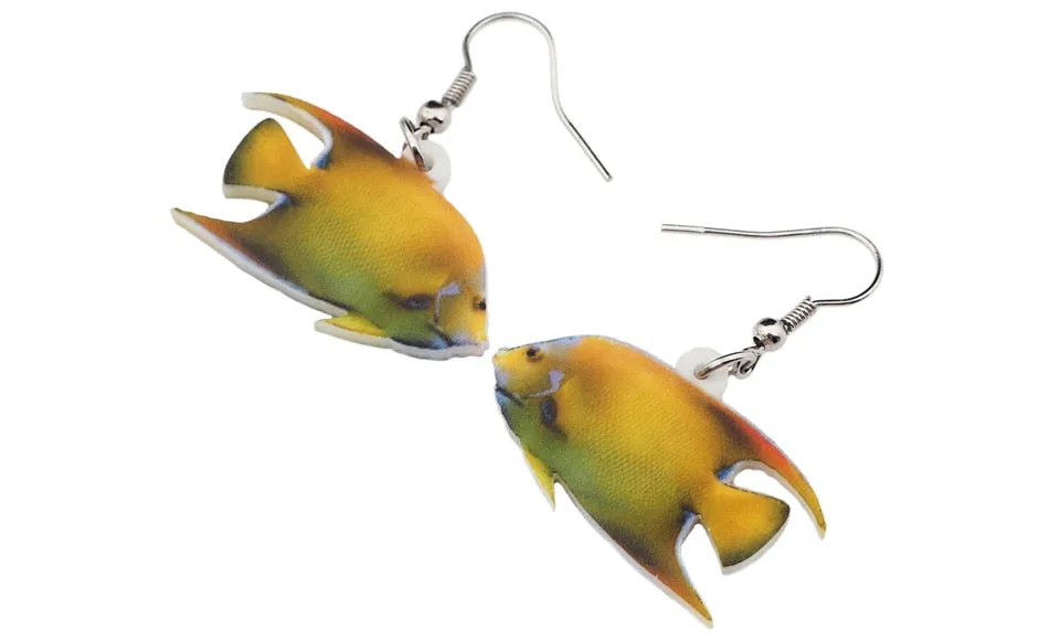 Angelfish Yellow Earrings