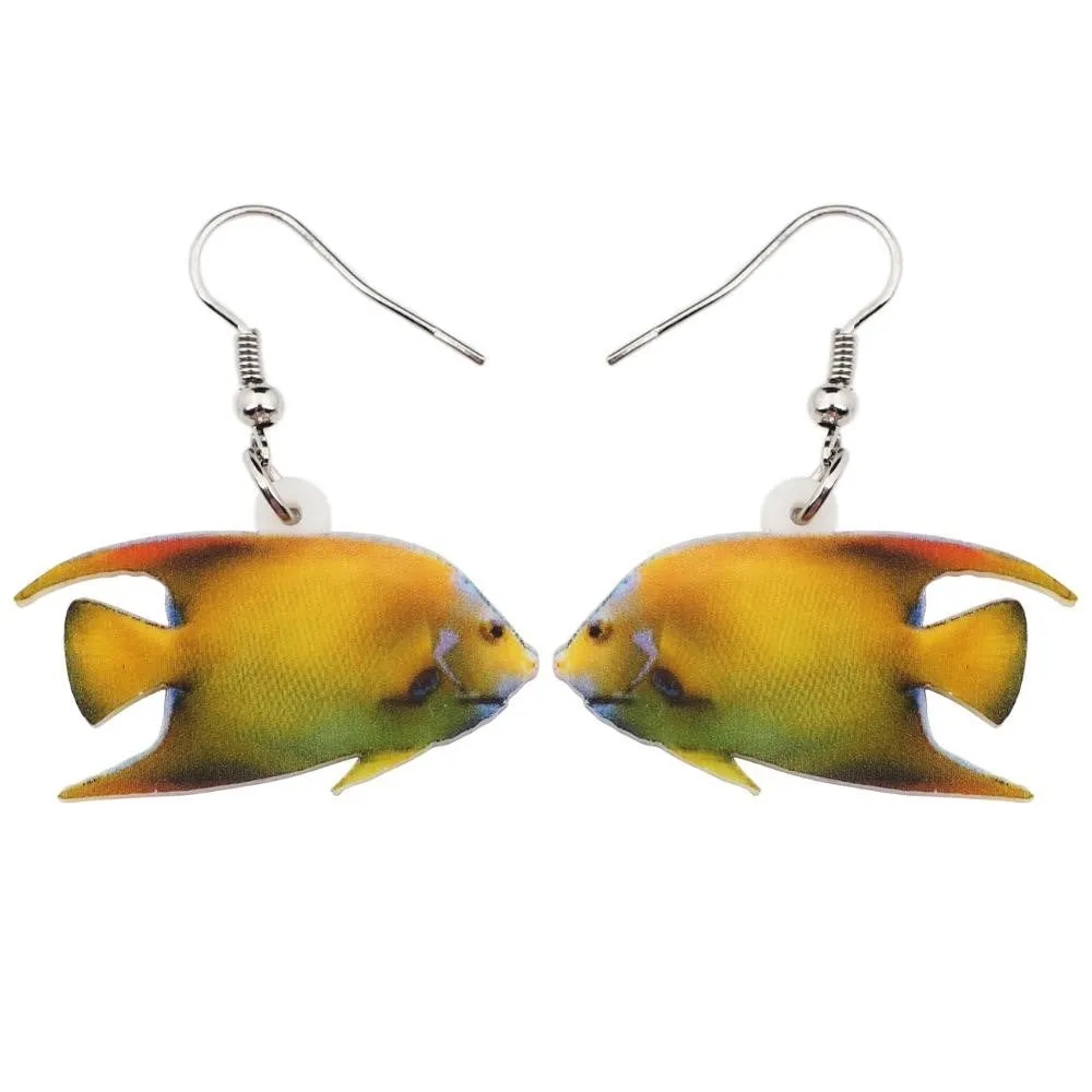 Angelfish Yellow Earrings