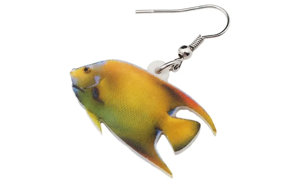 Angelfish Yellow Earrings