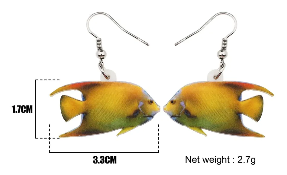 Angelfish Yellow Earrings
