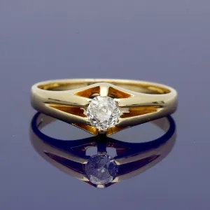 Antique 18ct Yellow Gold Old Cut Diamond Ring