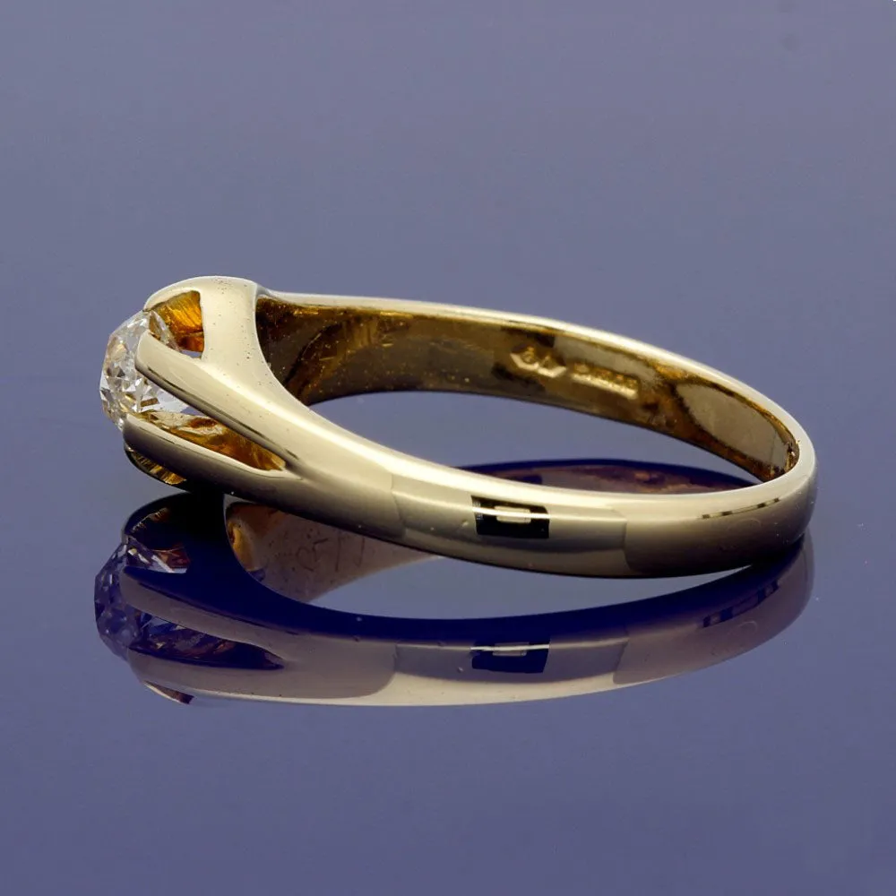 Antique 18ct Yellow Gold Old Cut Diamond Ring