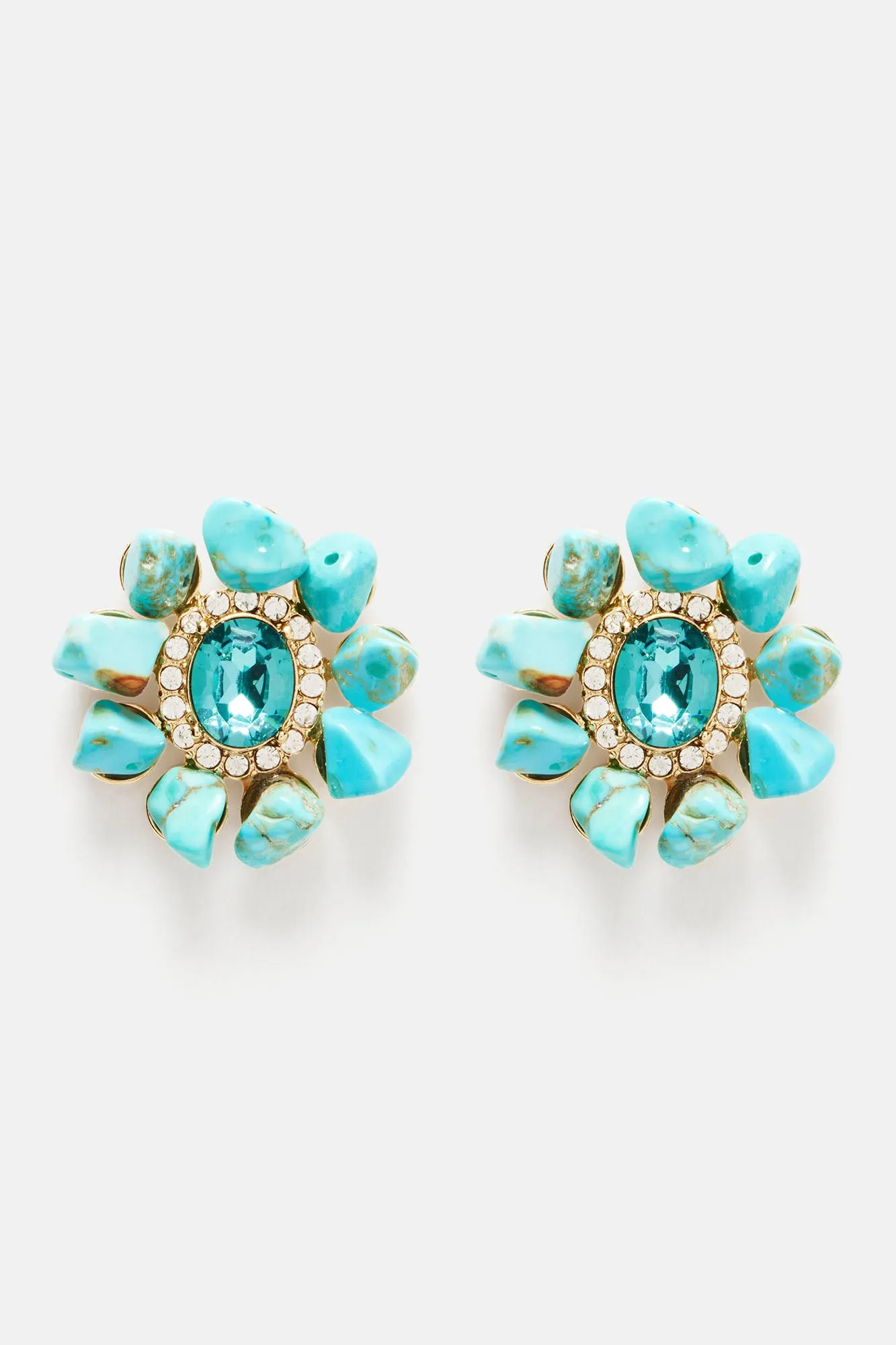 Ariana Stud Earrings - Blue
