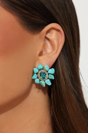 Ariana Stud Earrings - Blue