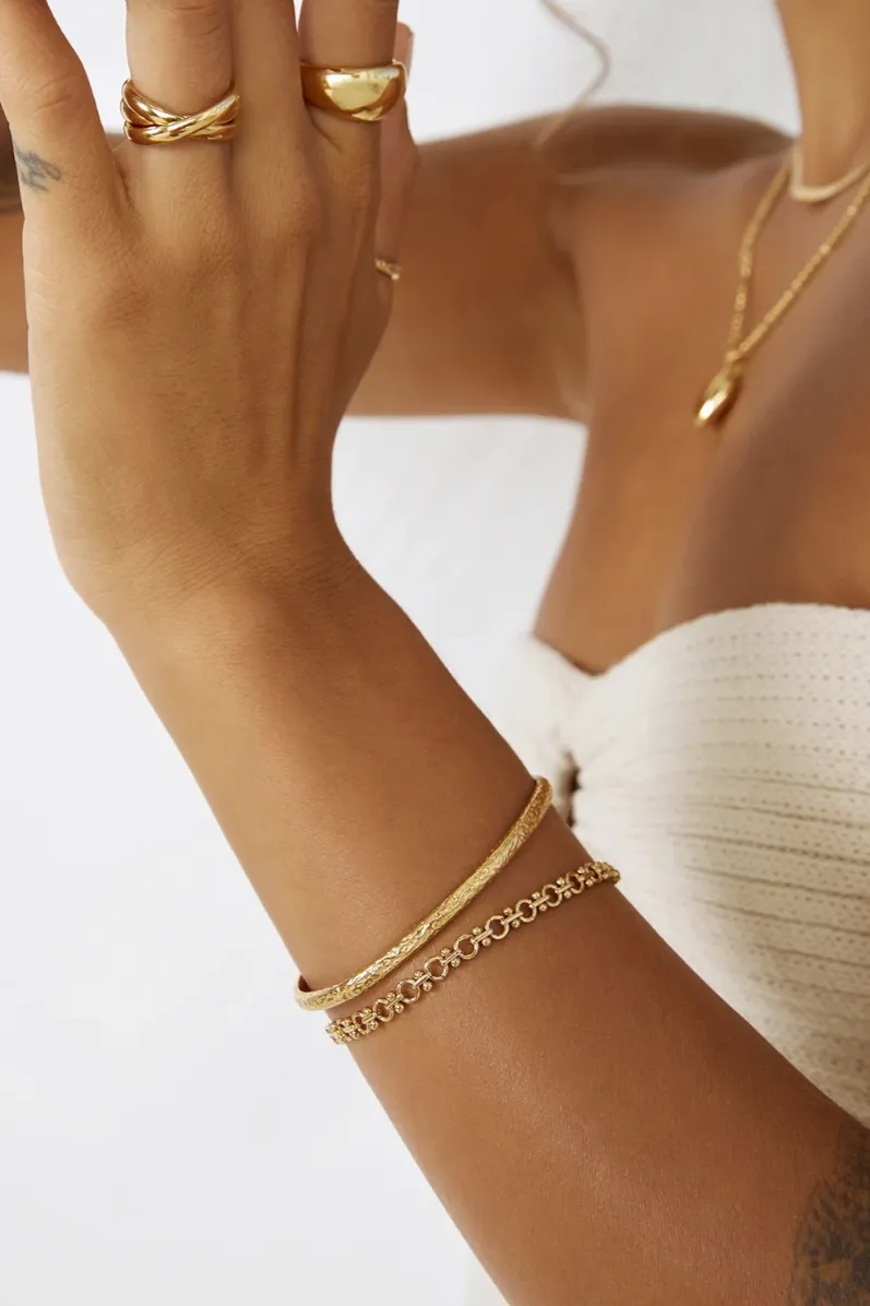 ARMS OF EVE STEVIE GOLD CUFF BRACELET - GOLD PLATED