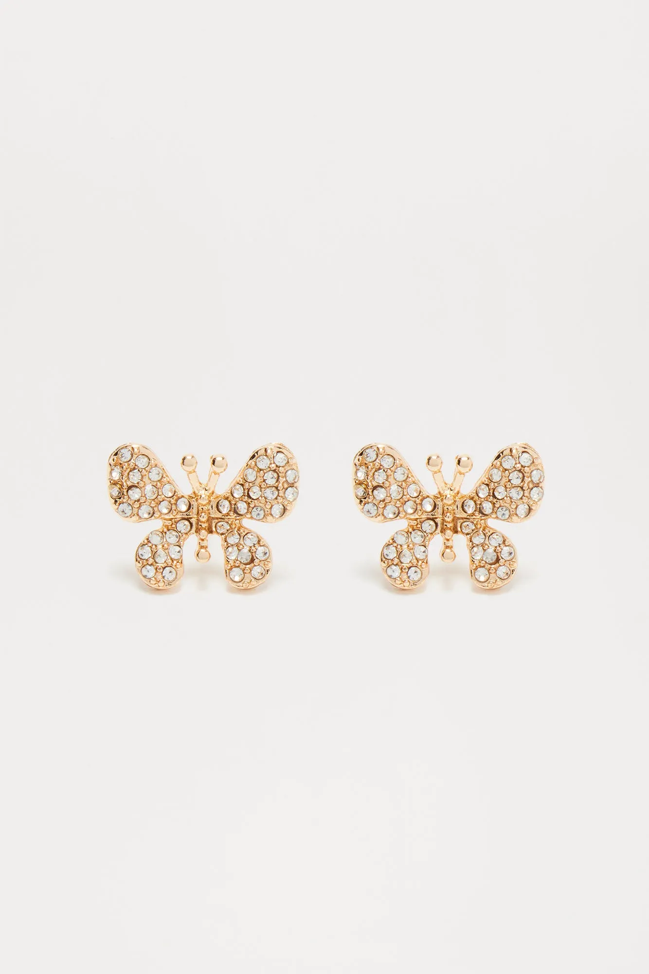 Baby Monarch Stud Earrings - Gold