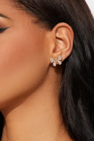 Baby Monarch Stud Earrings - Gold