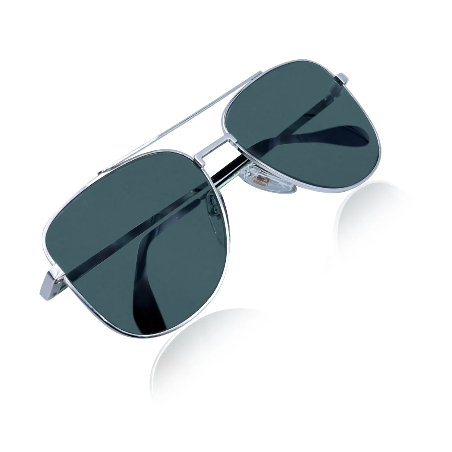 Bausch & Lomb Vintage 70s Aviator White Gold Mod. 519 Sunglasses