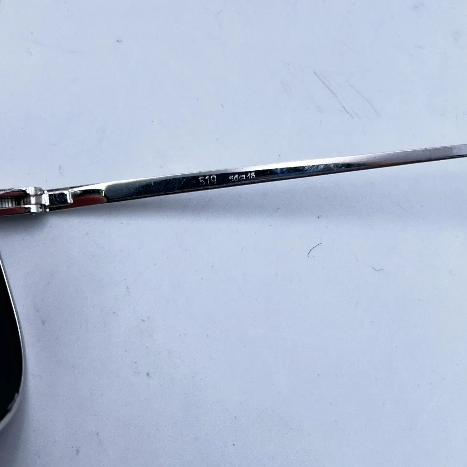 Bausch & Lomb Vintage 70s Aviator White Gold Mod. 519 Sunglasses
