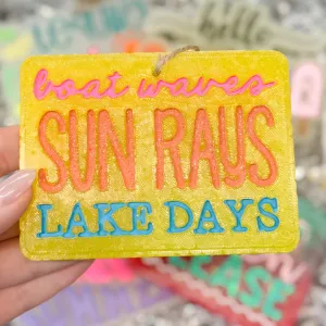 Boat Waves, Sun Rays, Lake Days Car Freshie in Various Scents