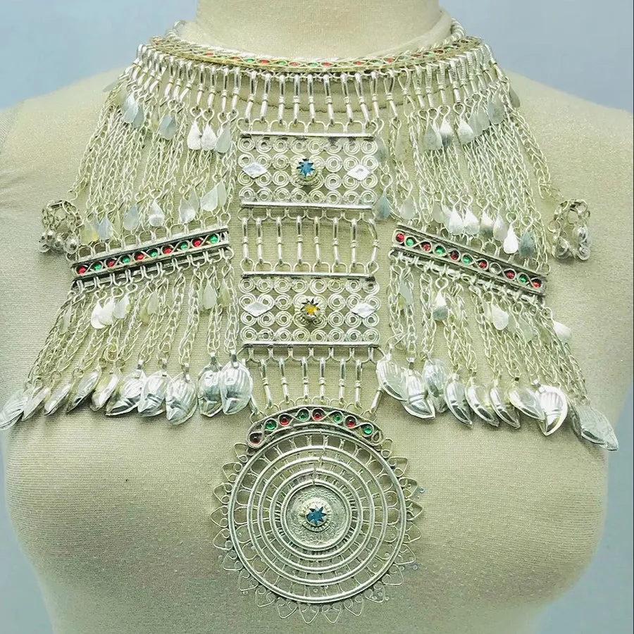 Boho-Chic Vintage Tribal Oversized Choker Necklace