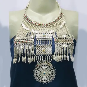 Boho-Chic Vintage Tribal Oversized Choker Necklace