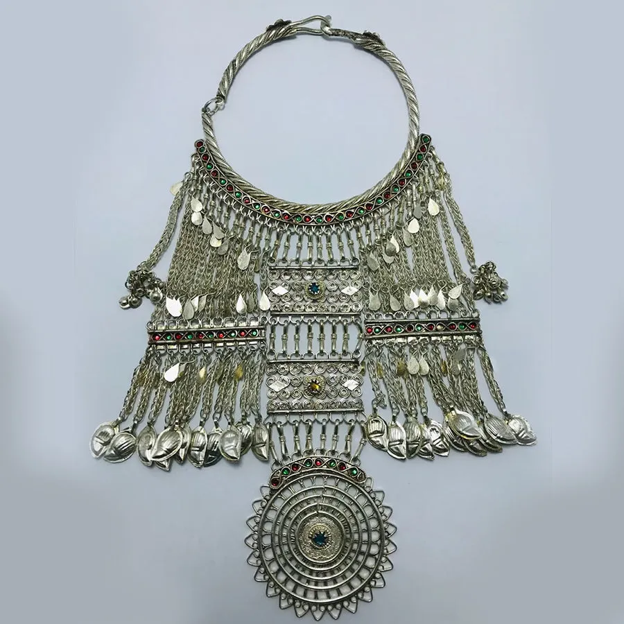 Boho-Chic Vintage Tribal Oversized Choker Necklace