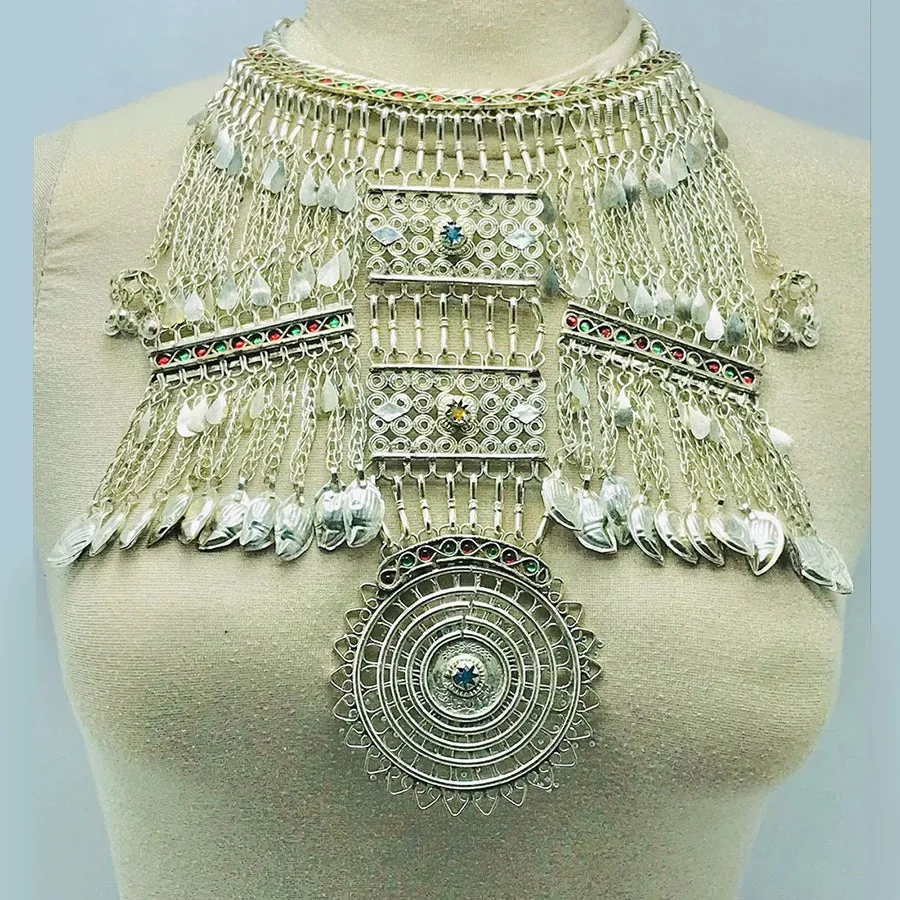 Boho-Chic Vintage Tribal Oversized Choker Necklace