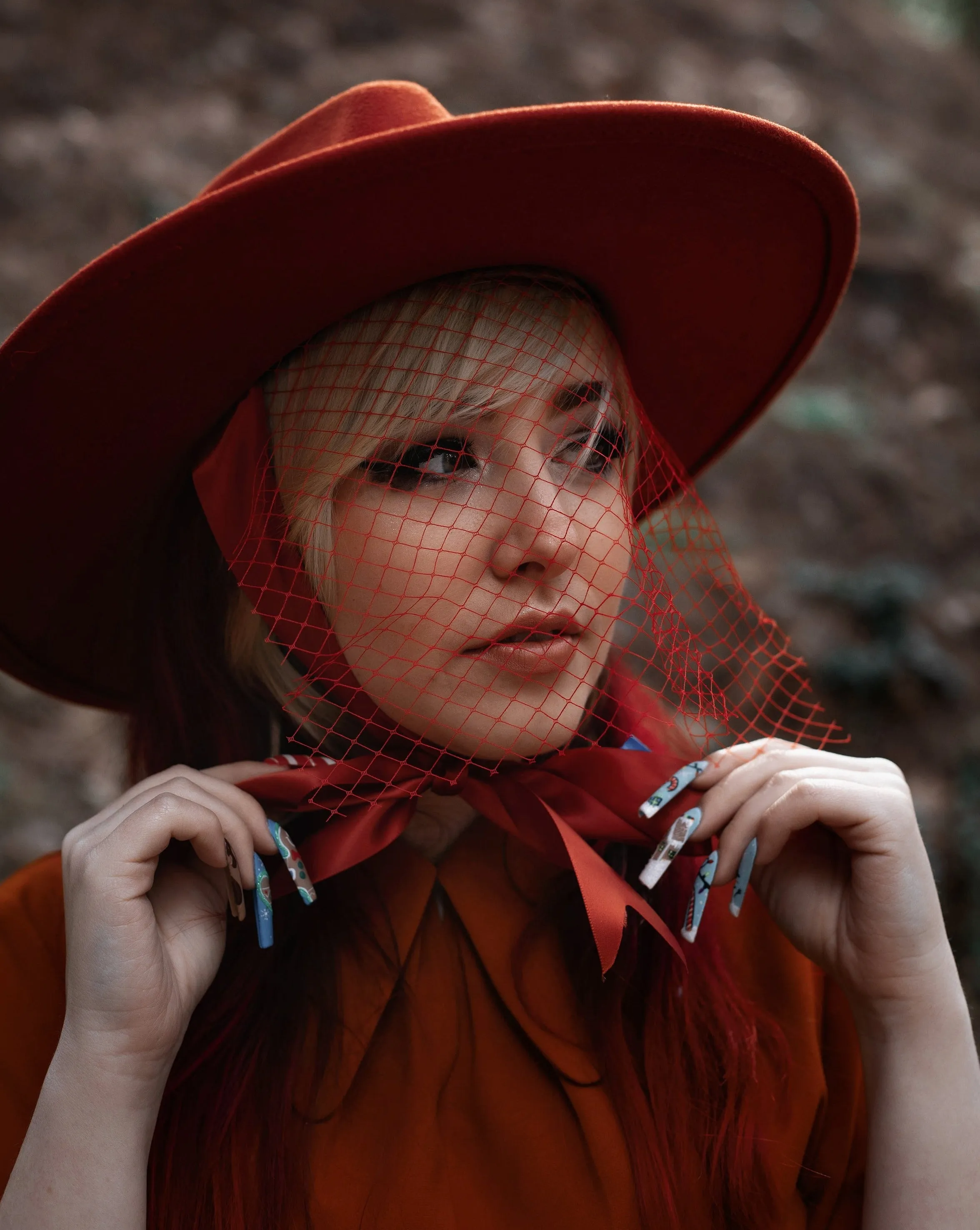 Burnt Orange | Lively Ghosts Veiled Hat