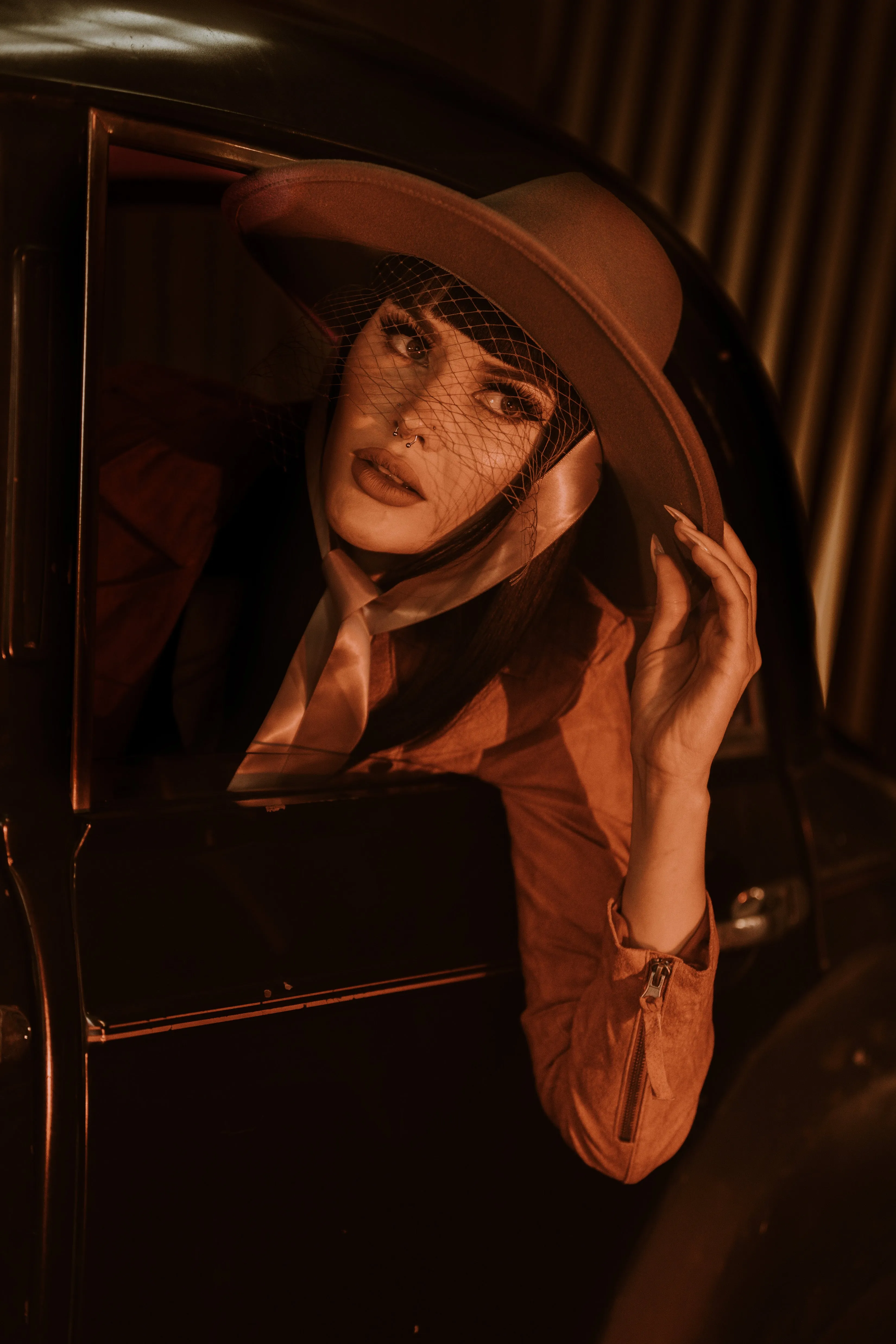 Burnt Orange | Lively Ghosts Veiled Hat
