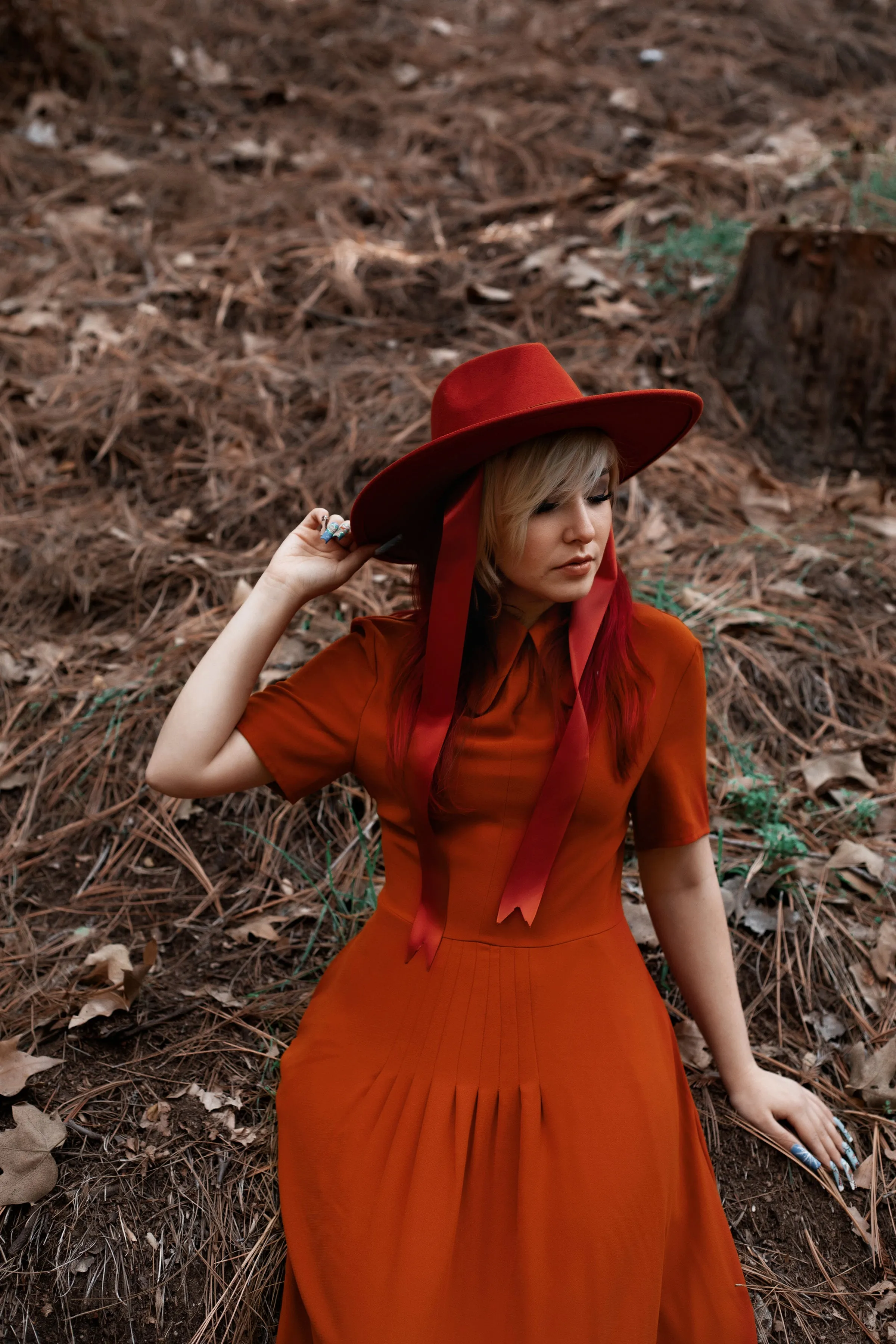 Burnt Orange | Lively Ghosts Veiled Hat