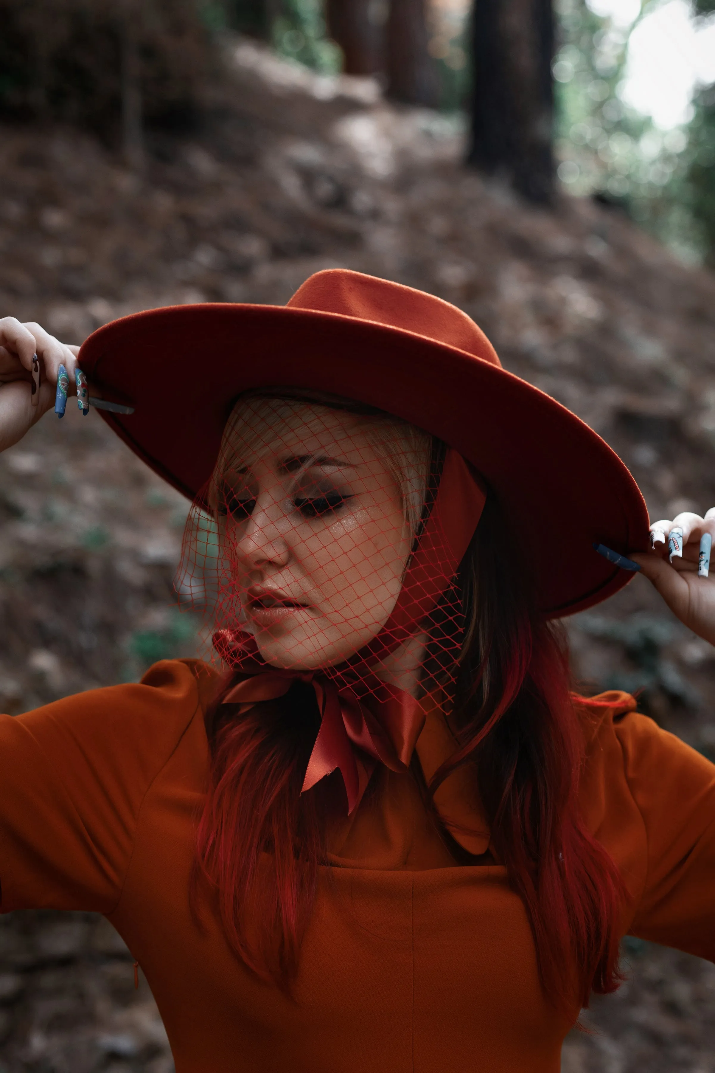 Burnt Orange | Lively Ghosts Veiled Hat