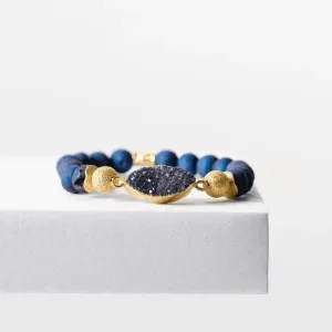 Capri Blue Druzy Stretch Bracelet