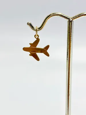Captivating 1.23mm X 14mm Airplane w/Ring Shaped Findings/Charms Sku #420-C