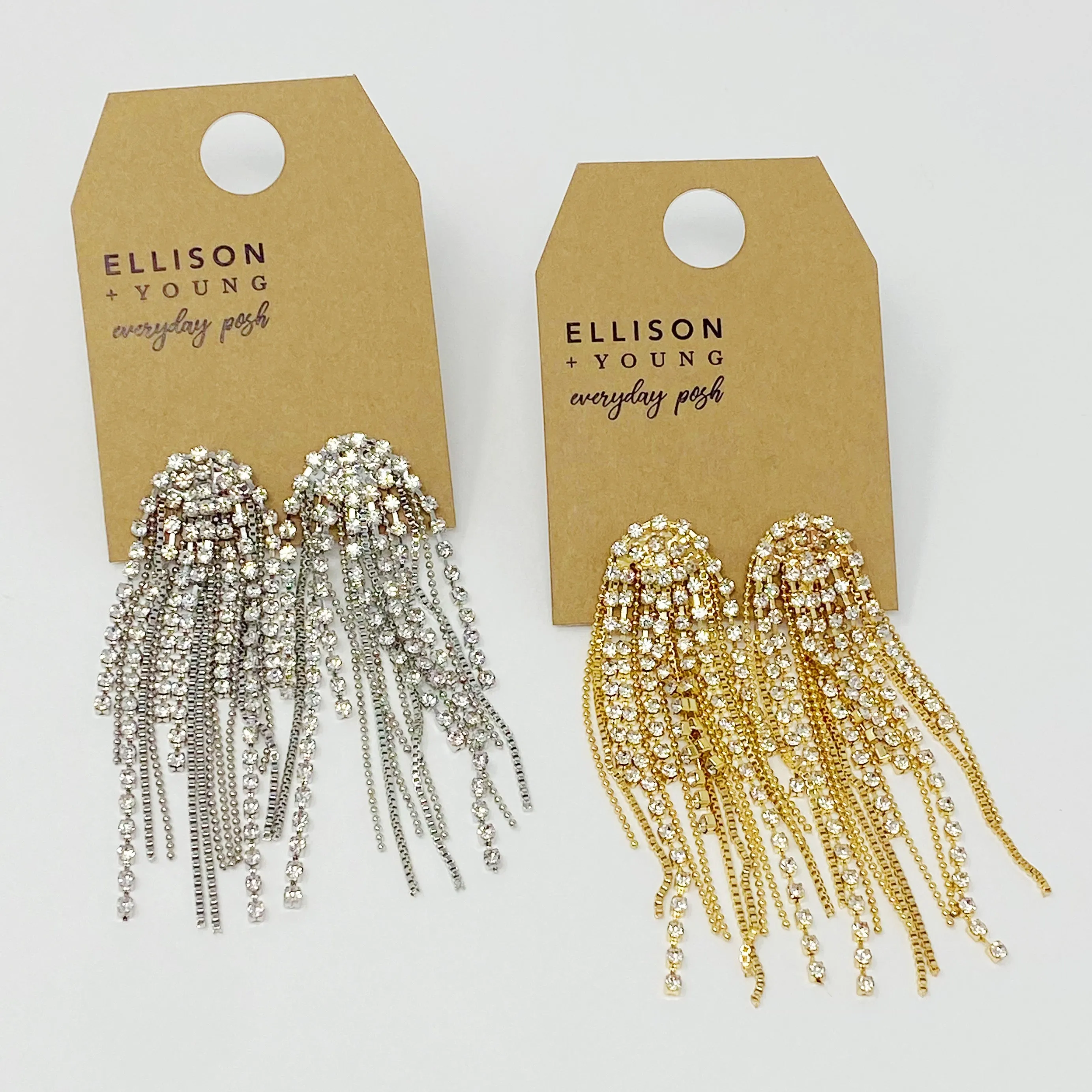 Chain And Shine Fringe Earrings