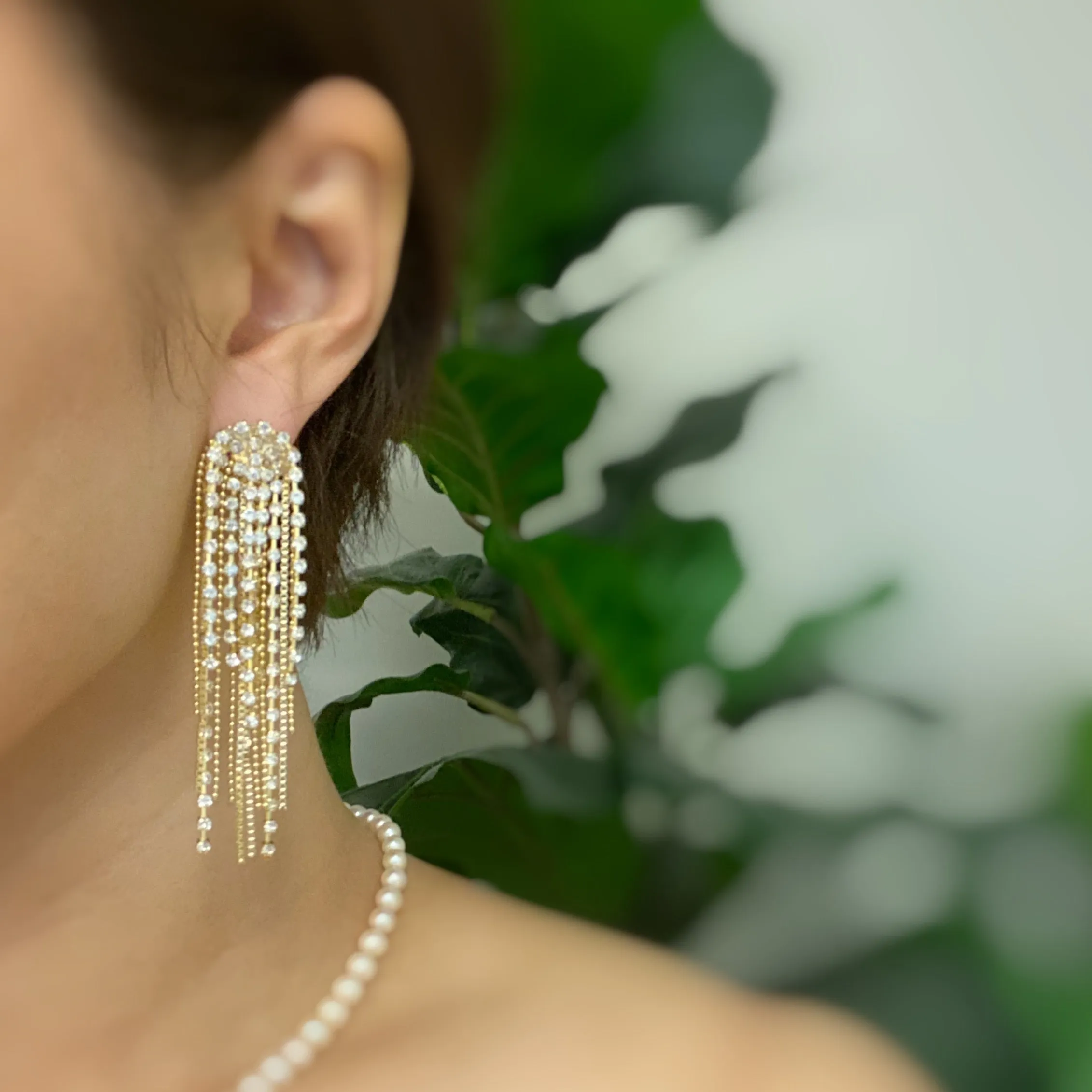 Chain And Shine Fringe Earrings