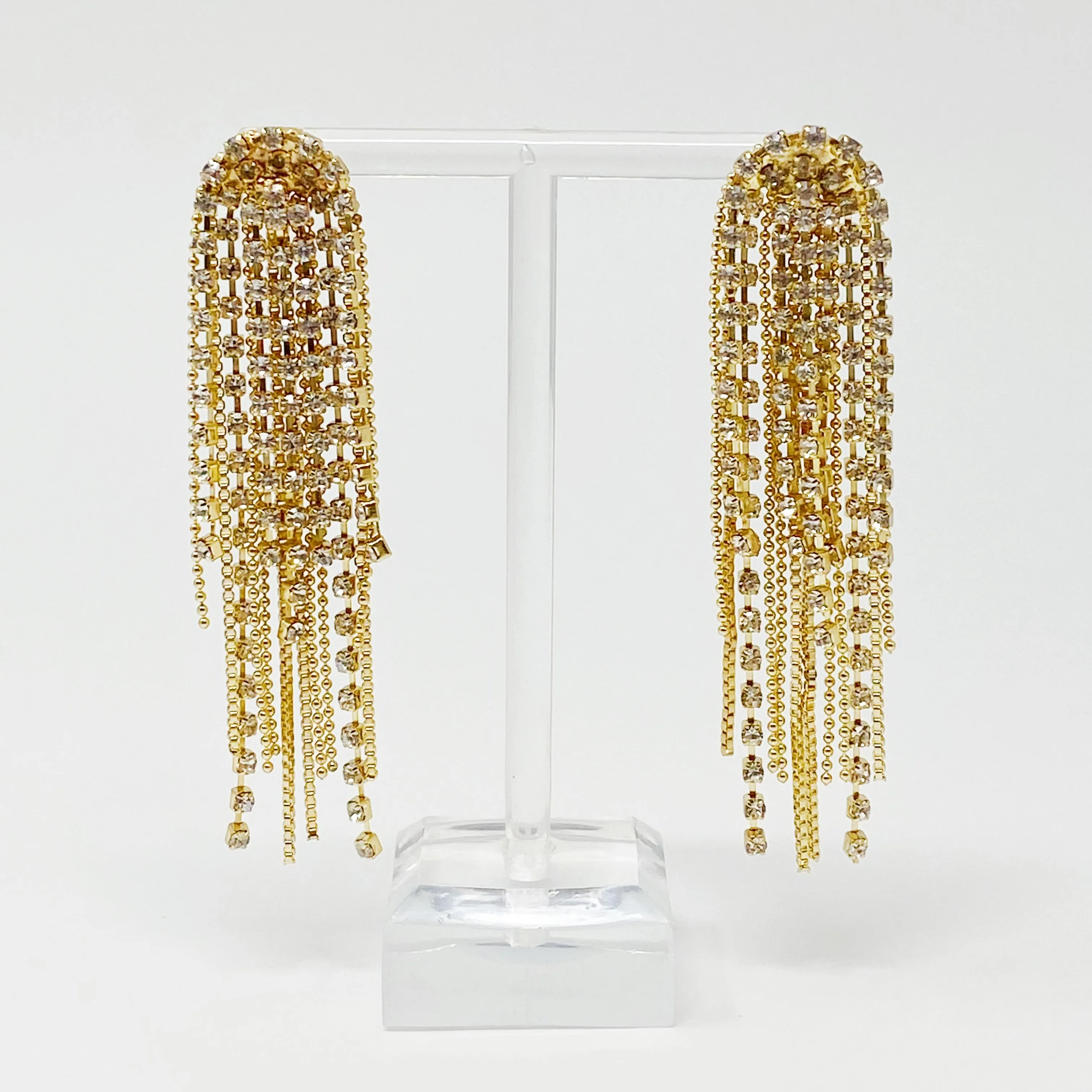 Chain And Shine Fringe Earrings