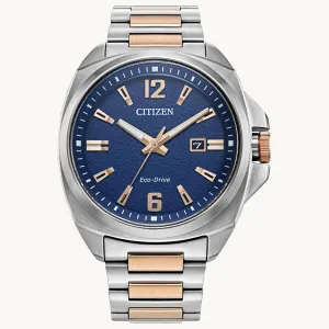 Citizen Eco Drive Endicott Stainless Rose Blue Dial Watch AW1726-55L
