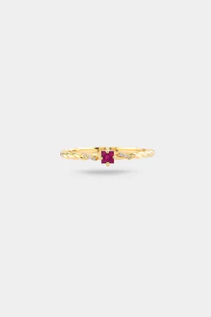 Confidant Ring in Ruby and Diamond