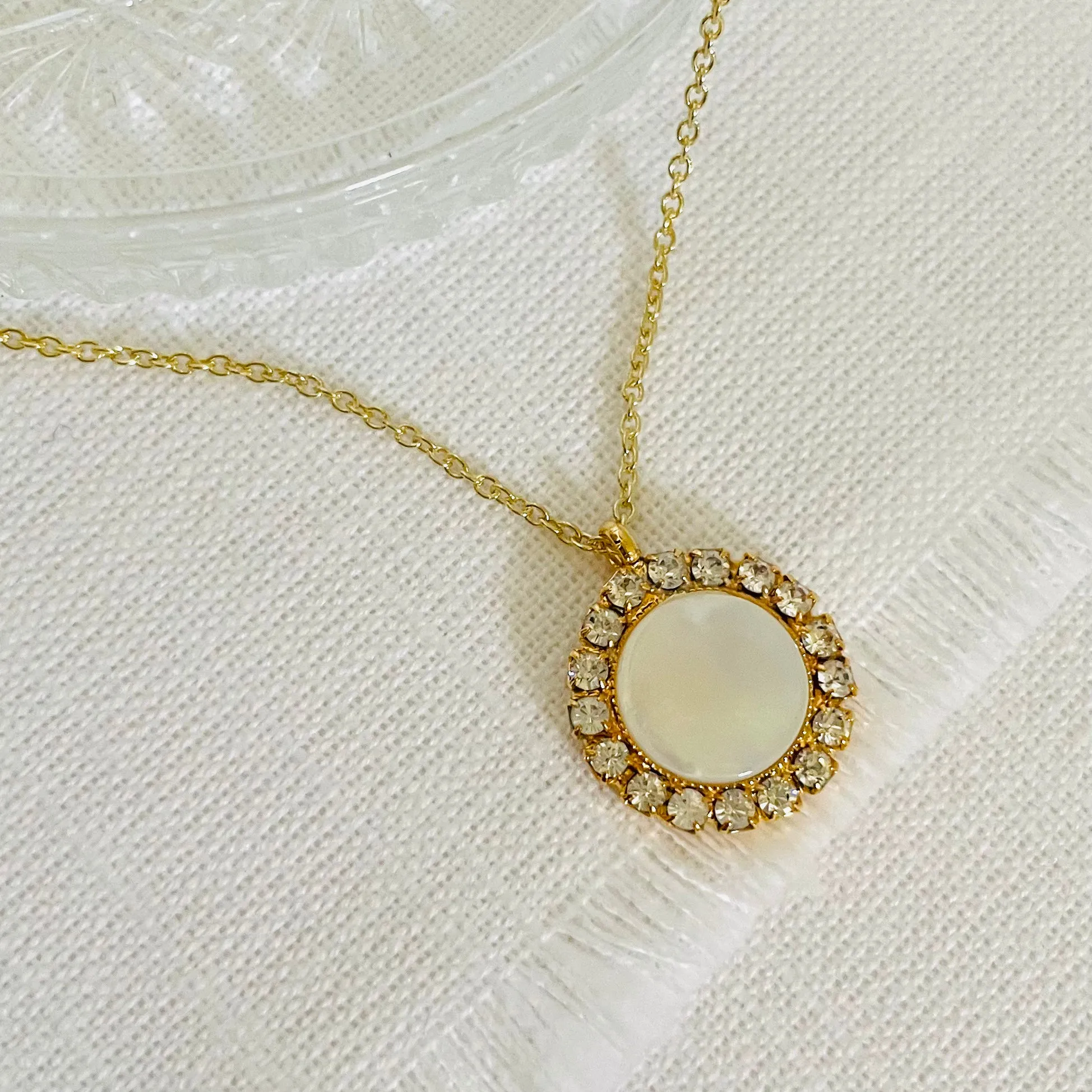 Crystal & Mother of Pearl Necklace