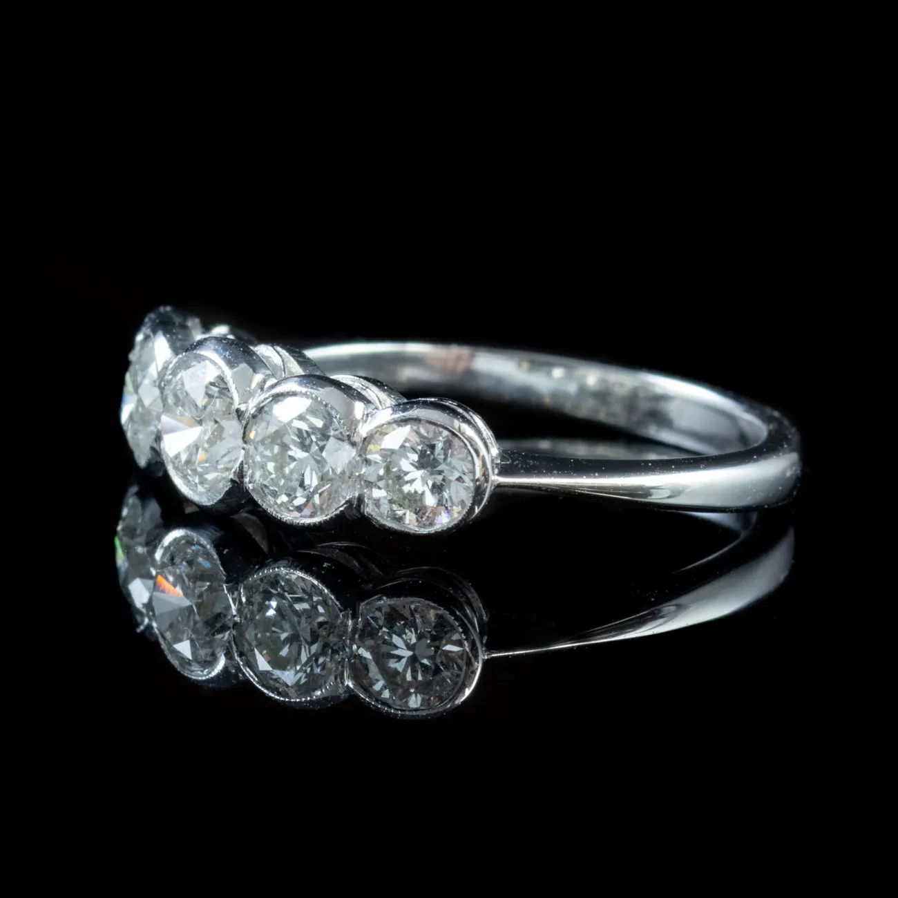 Diamond Ring Platinum 1.80Ct Old Cut Diamond