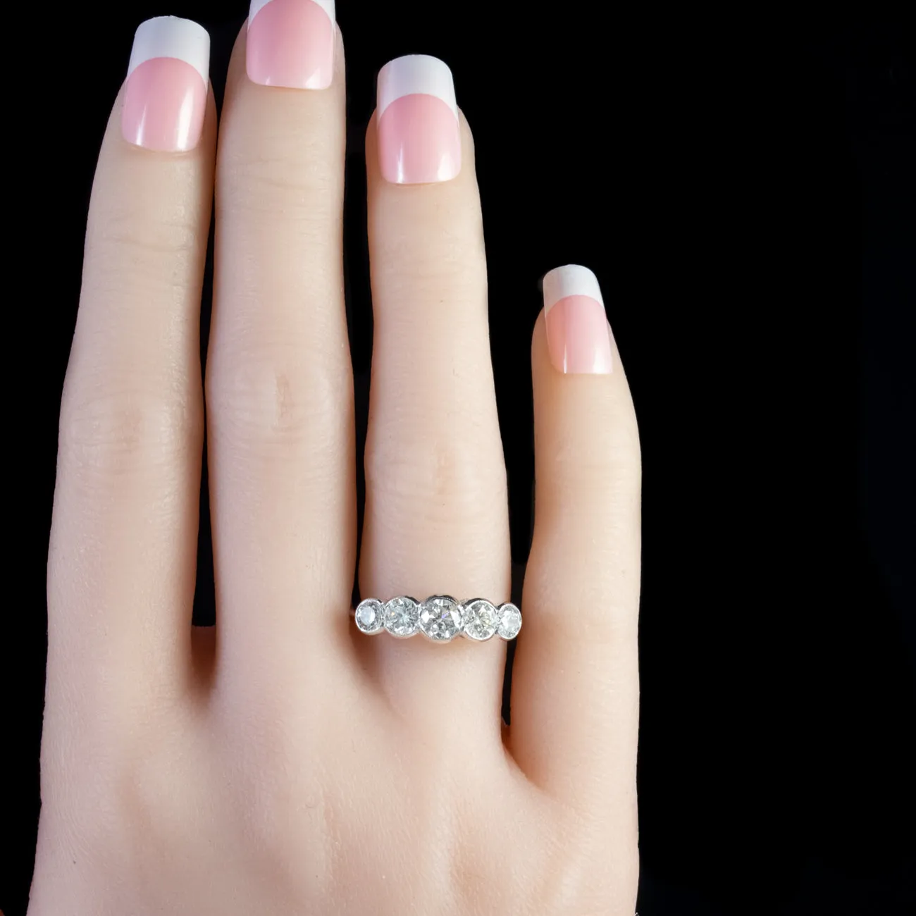 Diamond Ring Platinum 1.80Ct Old Cut Diamond