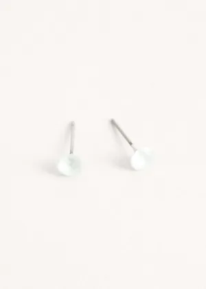 ELSIE CRYSTAL STUD EARRINGS - LIGHT GREEN