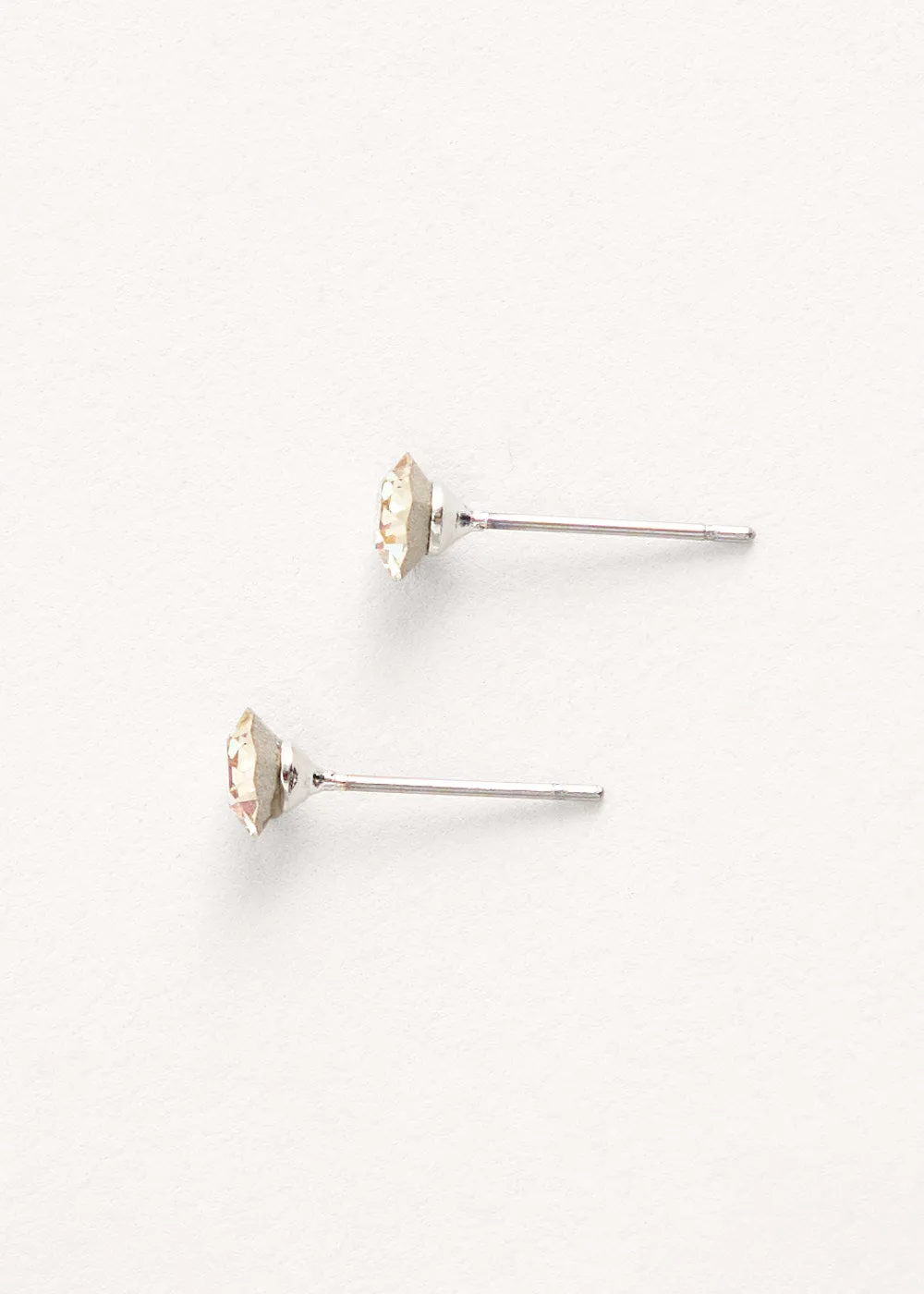 ELSIE CRYSTAL STUD EARRINGS - PALE PINK