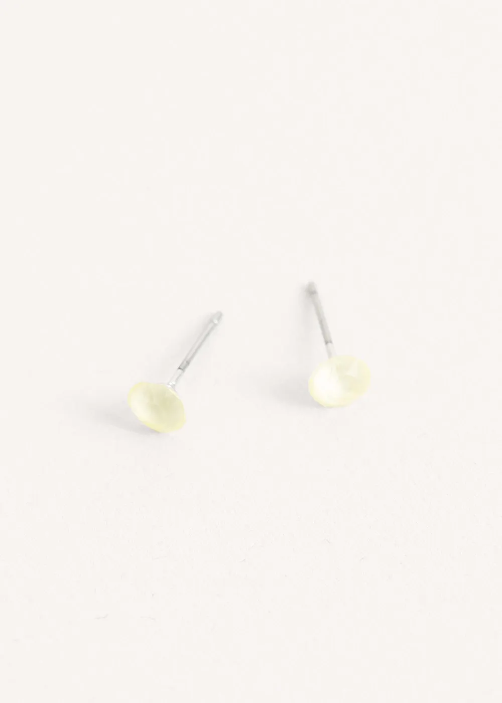 ELSIE CRYSTAL STUD EARRINGS - PALE YELLOW