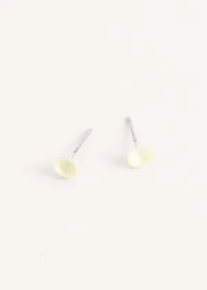 ELSIE CRYSTAL STUD EARRINGS - PALE YELLOW