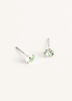 ELSIE CRYSTAL STUD EARRINGS - SAGE