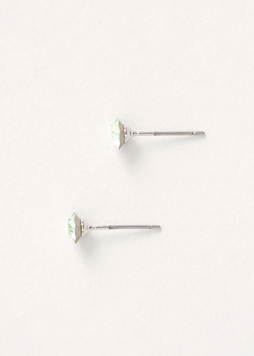 ELSIE CRYSTAL STUD EARRINGS - SAGE